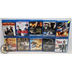 BUNDLE OF 10 BLURAYS