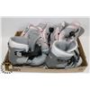 Image 1 : BOX OF SKATES - GIRLS REEBOK SIZE 2 AND 13J, BOYS