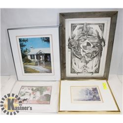 LOT OF 4 SIGNED PICTURES.