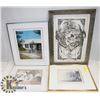 Image 1 : LOT OF 4 SIGNED PICTURES.