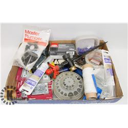 FLAT OF ASSORTED HOUSEHOLD HARDWARES &  MORE