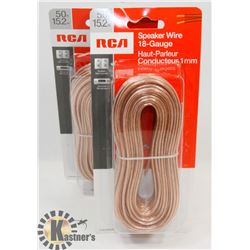 NEW RCA SPEAKER WIRE / 2 - 50FT - 18G