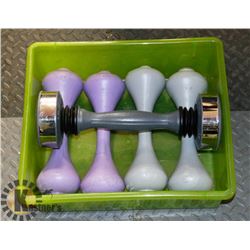 TOTE OF HAND WEIGHTS