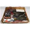 Image 1 : LARGE FLAT OF MODEL TRAIN TRACKS & ACCESSORIES.