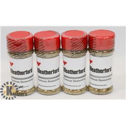 LOT OF 4 NEW BOTTLES OF WEATHERFORD SEASONING.