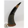HAND CARVED BUFFALO HORN STATUE