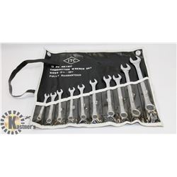 10PC METRIC COMBINATION WRENCH SET.