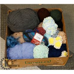 XL BOX FULL OF KNITTING PRODUCTS -