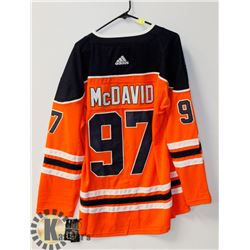 NEW LARGE OILERS HOME JERSEY ORANGE #97 MCDAVID.