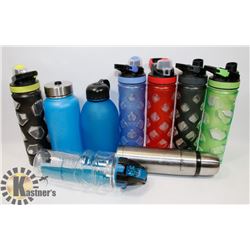 FLAT OF EDDIE BAUER GYM-SCHOOL BOTTLES AND O2COOL