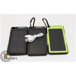 LOT OF 3 EDDIE BAUER SOLAR POWER BANKS 6000MAH