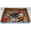 FLAT OF MISC SCISSORS.