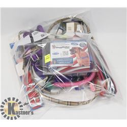 BAG OF DOG COLLARS AND/ OR LEASHES