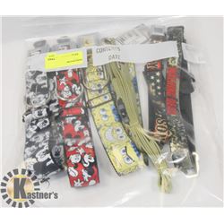 BAG OF DOG COLLARS AND/ OR LEASHES