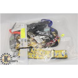 BAG OF DOG COLLARS AND/ OR LEASHES