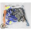 BAG OF DOG COLLARS AND/ OR LEASHES