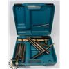 BOX WITH 27PC CHISEL AND PUNCH SET WITH HAMMER.