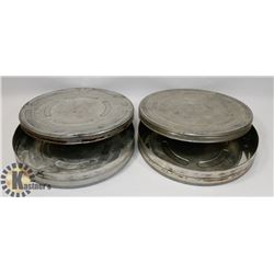 FLAT WITH 2 VINTAGE FILM CANISTERS, 1 WITH EASTMAN