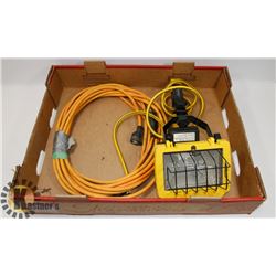 20FT EXTENSION CORD WITH A CLAMP ON WORK LIGHT
