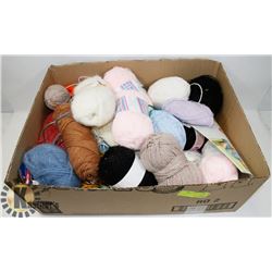 BOX OF ASSORTED YARN