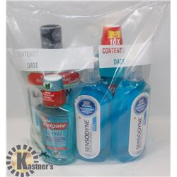 BAG OF ASSORTED MOUTHWASH