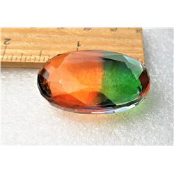7)  LAB CREATED BI-COLORED TOURMALINE