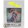 Image 1 : 2011-12 PARKHURST 100 CARD SET HOCKEY