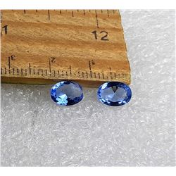 4)  LOT OF 2 MATCHED OVAL 1.5 TCW