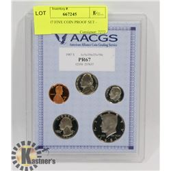 USA 1987 FIVE COIN PROOF SET - PR67
