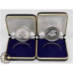 LOT OF TWO - 1984 SILVER EDMONTON KLONDIKE