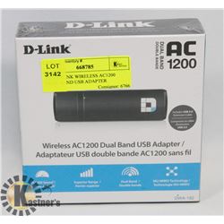 NEW D-LINK WIRELESS AC1200 DUAL BAND USB ADAPTER