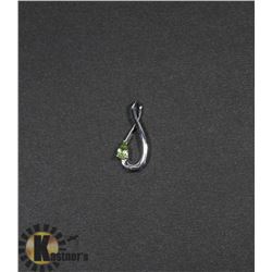 #120-GENUINE GREEN PERIDOT PENDANT