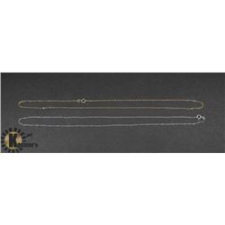 # 56-STERLING SILVER NECKLACE 2 PCS 18"