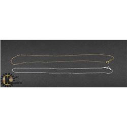 # 60-STERLING SILVER NECKLACE 2PCS 16"/ 18"