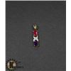 Image 1 : #170-AMETHYST RED RUBY & CZ PENDANT