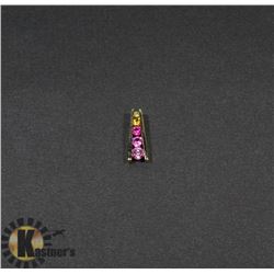 #172-YELLOW TOPAZ,RUBY,PINK SAPPHIRE PENDANT