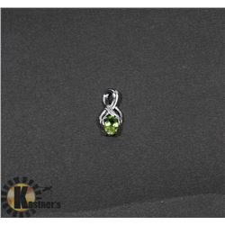 #121-GENUINE GREEN PERIDOT PENDANT