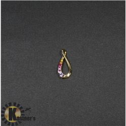 #174-MULTI-COLOR TOPAZ PENDANT