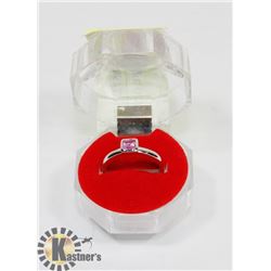 #238-PINK SAPPHIRE GEMSTONE RING SIZE 7