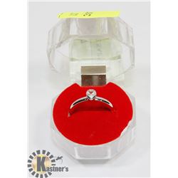 #233-GENUINE WHITE SAPPHIRE RING SIZE 7