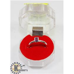 #231-GENUINE PURPLE AMETHYST RING SIZE  7