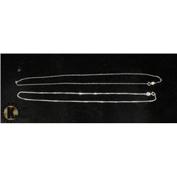 # 64-STERLING SILVER NECKLACE 2PCS 16"/ 18"