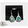 Image 1 : # 47-EMERALD DANGLING EARRINGS