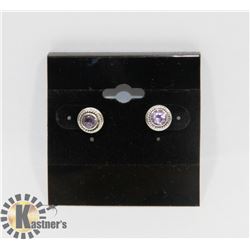# 21-GENUINE PURPLE AMETHYST STUD EARRINGS