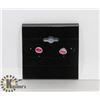 Image 1 : # 11-GENUINE RED RUBY STUD EARRINGS