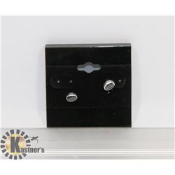 # 6-BLACK TOURMALINE STUD EARRINGS