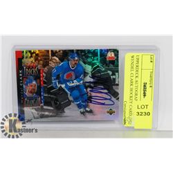 UNAUTHENTICATED WENDEL CLARK SIGNED HOCKEY CARD
