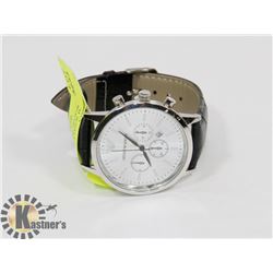 NEW ARMANI CHRONOGRAPH WATCH WITH LEATHER BAND.