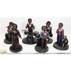 6 STATUES OF MUSICIANS