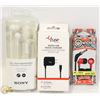 Image 1 : BAG OF HEADPHONES AND CHARGER